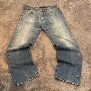 Y2K Calvin Klein Jeans Mens 36 Straight Cut Medium Wash Blue Denim 100% Cotton
